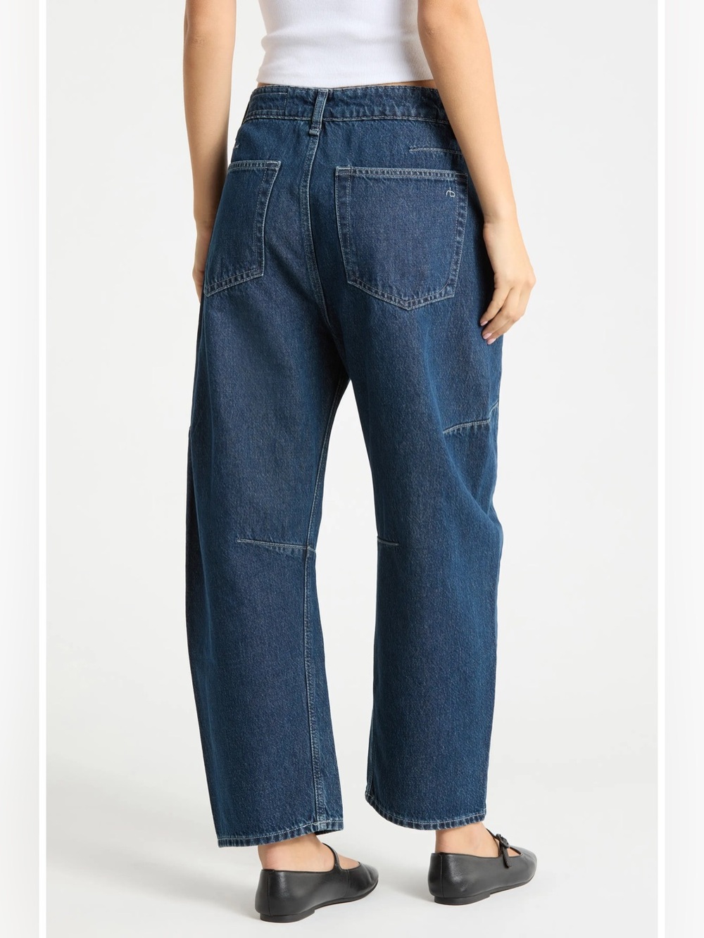 rag & bone Chase High Rise Crop Barrel Leg Jeans, size 30 - Picture 2 of 4